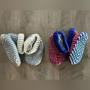 Bombas 6-12 month Birdseye Gripper Slipper x2